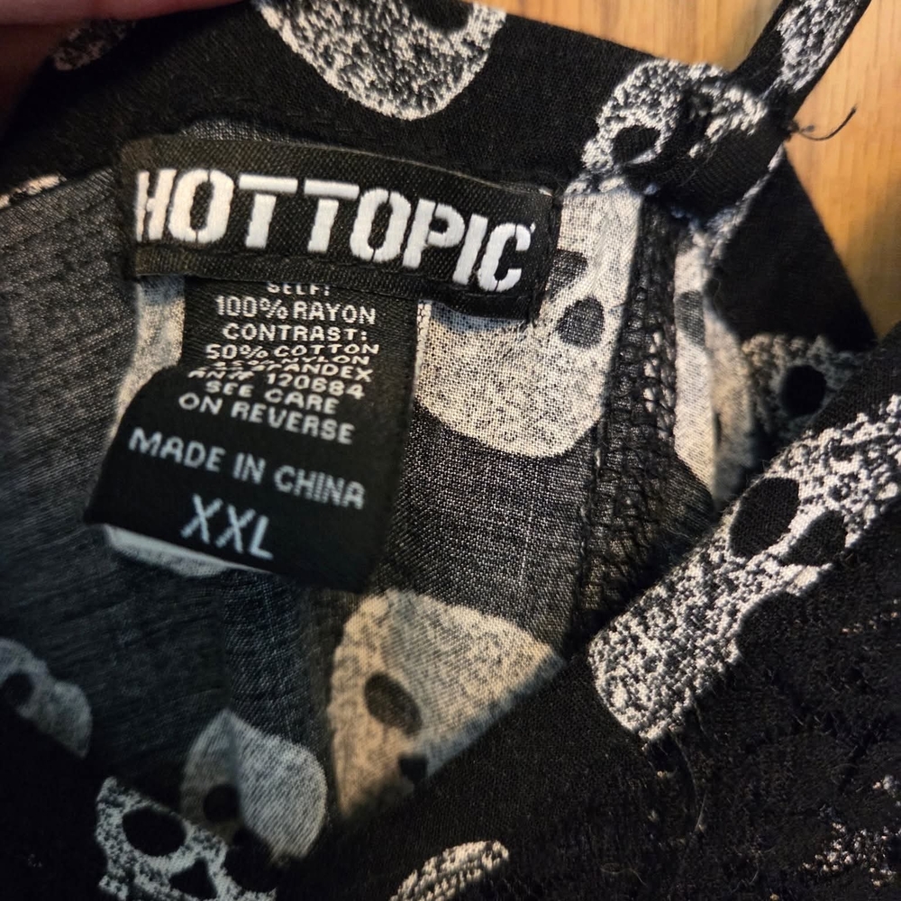 Hot Topic Dress with White Skull Design - Picture 2 of 4